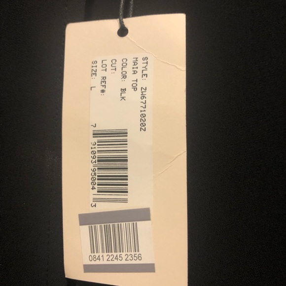 🥳B-DAY SALE❤️NWT Cinq A Sept Maia Flare-Sleeve Keyhole Blouse - Picture 9 of 11